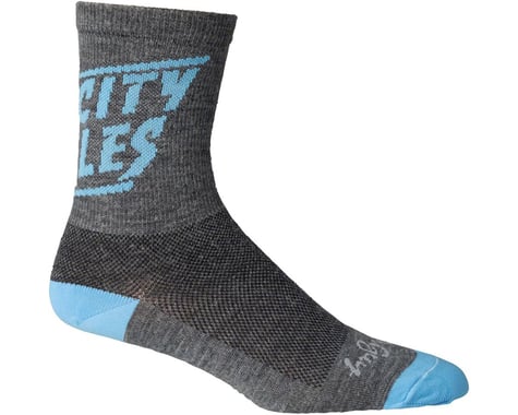 All-City Cali Wool Sock (Gray/Blue)